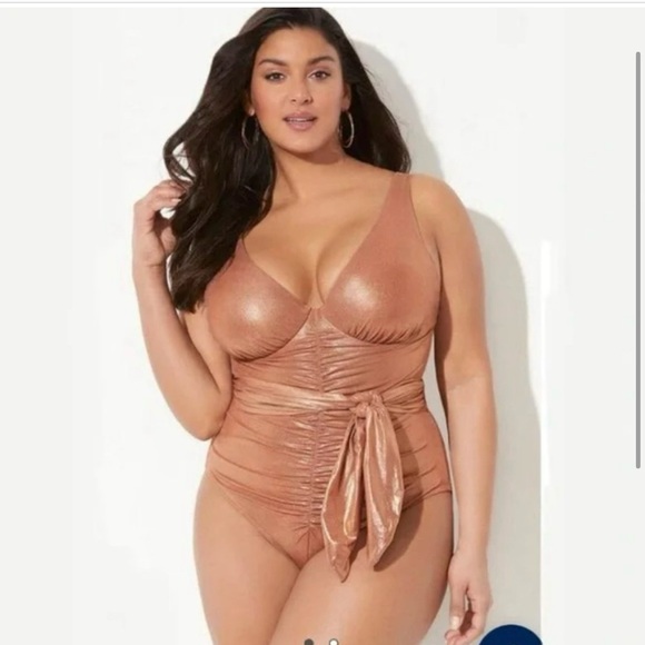 Swimsuits For All Other - Rose gold goddess one piece swim suits for all